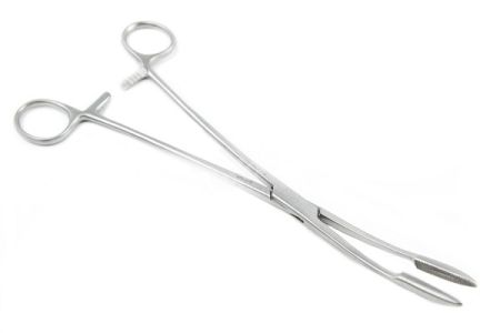 Корнцанг изогнутый 260 мм J-18-048