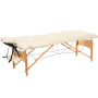 Стол массажный MET Comfort W2, артикул 18452, 2-х секционный складной на буковом каркасе с регулировкой высоты, кремовый
