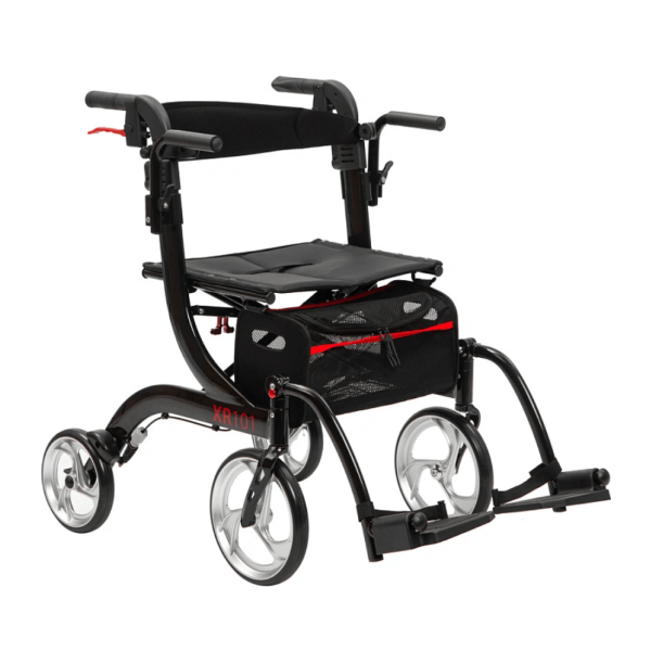 Ходунки-роллаторы ORTONICA XR101 с функцией трансформации в кресло-каталку, черные Ходунки-роллаторы ORTONICA XR101 с функцией трансформации в кресло-каталку, черные