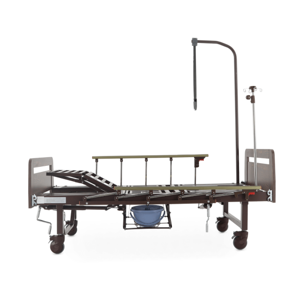 Кровать механическая MED-MOS YG-5 ЛДСП венге с туалетом и функцией переворота Кровать механическая MED-MOS YG-5 ЛДСП венге с туалетом и функцией переворота