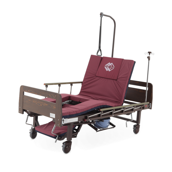 Кровать механическая MED-MOS YG-5 ЛДСП венге с туалетом и функцией переворота Кровать механическая MED-MOS YG-5 ЛДСП венге с туалетом и функцией переворота