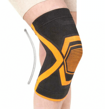 Бандаж на коленный сустав Экотен Heeber H-102 c пружинными ребрами жесткости 