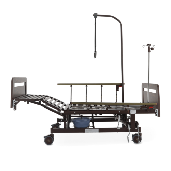 Кровать механическая MED-MOS Е-45А ЛДСП венге с туалетом и функцией переворота Кровать механическая MED-MOS Е-45А ЛДСП венге с туалетом и функцией переворота