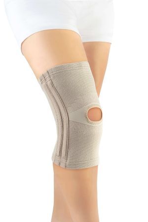 Бандаж на коленный сустав Orliman TN-211 эластичный с боковыми вставками, бежевый 