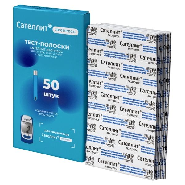 Тест-полоски САТЕЛЛИТ ЭКСПРЕСС ПКГ-03 N50